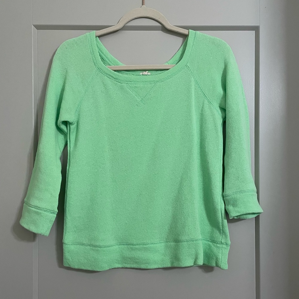 Jcrew green sweatshirt size XS